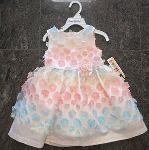 Pastel Floral Layered Baby Dress
